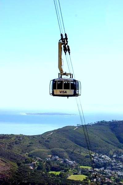 table mountain cable car. cable car. table mountain